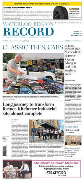 Cover of Waterloo Region Record