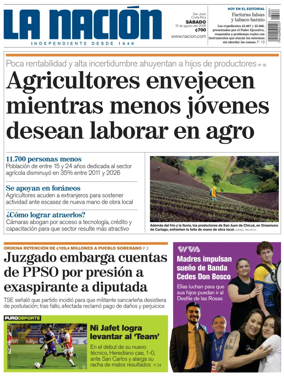 Cover of La Nacion (Costa Rica)