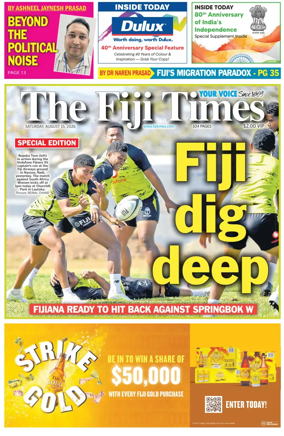 Cover of The Fiji Times