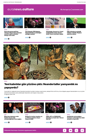 Cover of Euronews Culture and Sport (Turkish) Compiled Edition