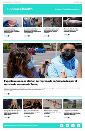 Cover of Euronews Health (Spanish) Compiled Edition