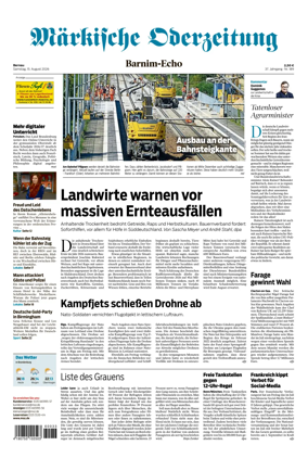 Cover of Markische Oderzeitung Bernau