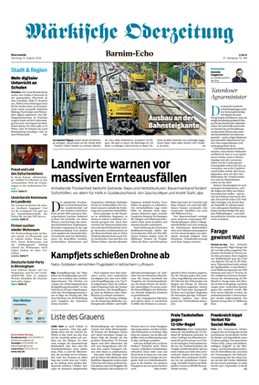 Cover of Markische Oderzeitung Eberswalde
