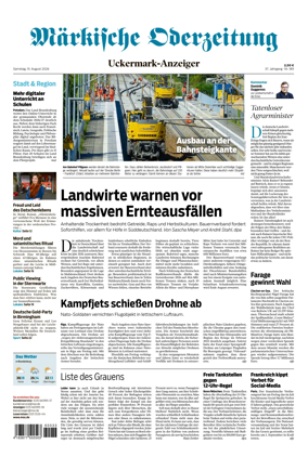 Cover of Markische Oderzeitung Uckermarkanzeiger
