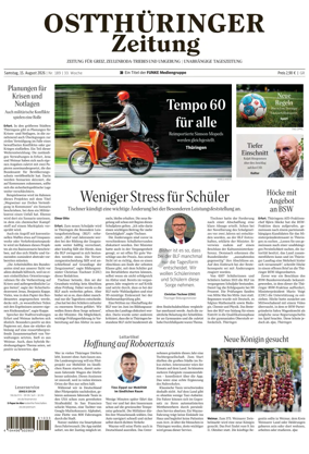 Cover of Ostthuringer Zeitung (Greiz)