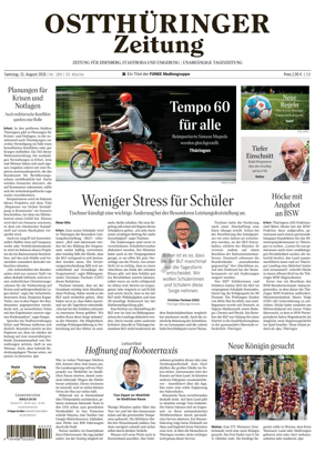 Cover of Ostthuringer Zeitung (Saale-Holzland-Kreis)