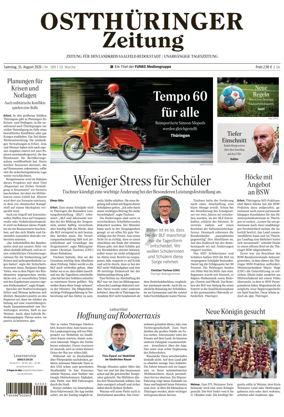 Cover of Ostthuringer Zeitung (Landkreis Saalfeld-Rudolstadt)