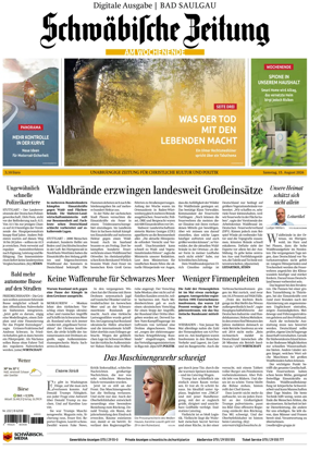 Cover of Schwabische Zeitung (Bad Saulgau)