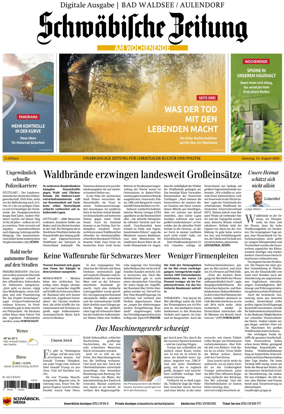 Cover of Schwabische Zeitung (Bad Waldsee / Aulendorf)