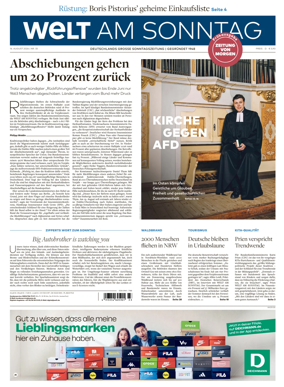 Cover of Welt am Sonntag
