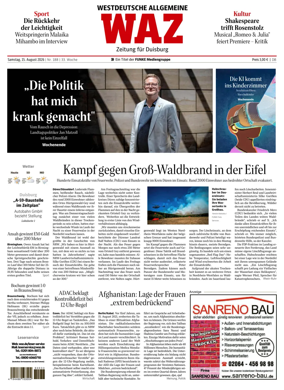Cover of Westdeutsche Allgemeine Zeitung (Duisburg)