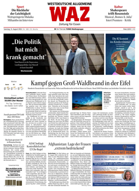 Cover of Westdeutsche Allgemeine Zeitung (Essen)