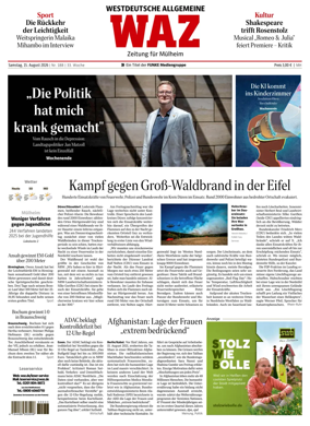 Cover of Westdeutsche Allgemeine Zeitung (Mulheim an der Ruhr)