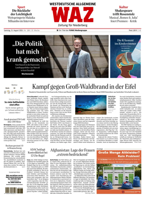 Cover of Westdeutsche Allgemeine Zeitung (Velbert)