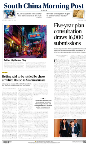 Cover of South China Morning Post