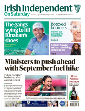 Cover of Irish Independent