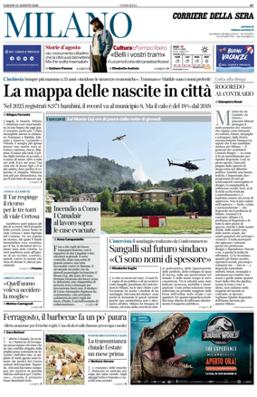 Cover of Corriere della Sera (Milano)