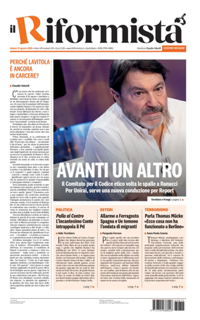 Cover of Il Riformista (Italy)