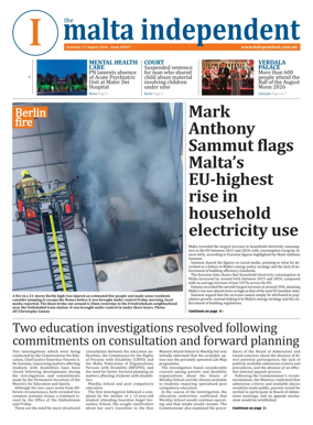 Cover of Malta Independent