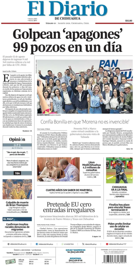 Cover of El Diario de Chihuahua
