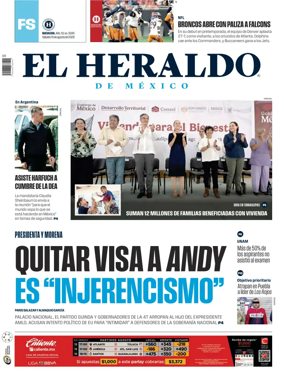 Cover of El Heraldo de Mexico