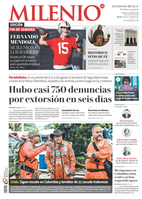 Cover of Milenio Edo de Mexico
