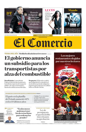Cover of Diario El Comercio