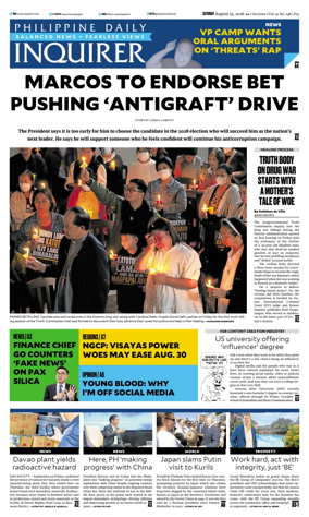 Cover of Philippine Daily Inquirer