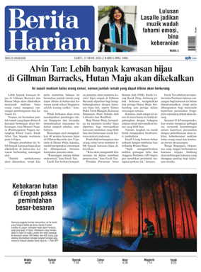 Cover of Berita Harian
