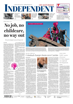 Cover of The Independent on Saturday