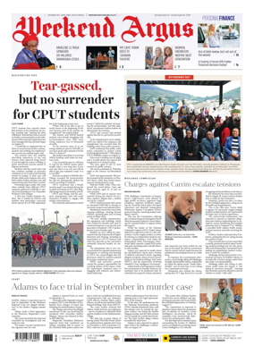 Cover of Weekend Argus (Saturday Edition)