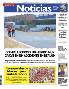 Cover of Diario de Noticias (Spain)