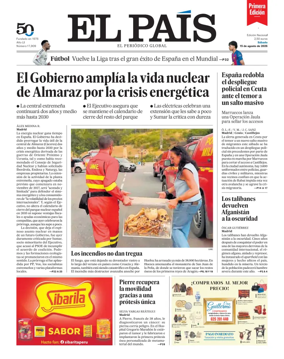 Cover of EL PAIS primera edicion
