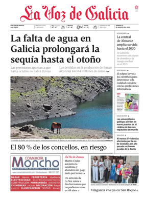 Cover of La Voz de Galicia (Arousa)