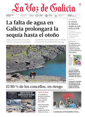 Cover of La Voz de Galicia (Ferrol)