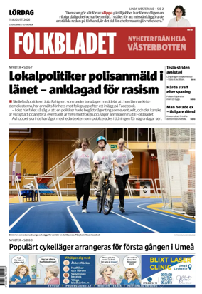 Cover of Folkbladet Vasterbotten