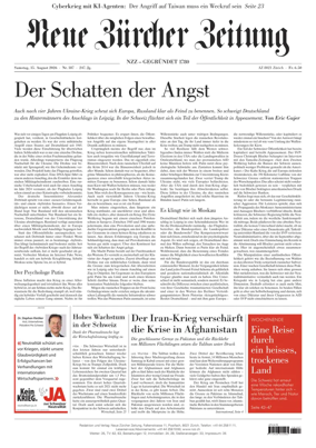 Cover of Neue Zurcher Zeitung