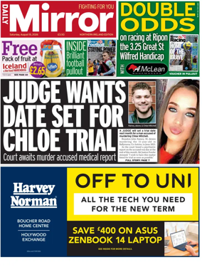 Cover of Daily Mirror (Northern Ireland)