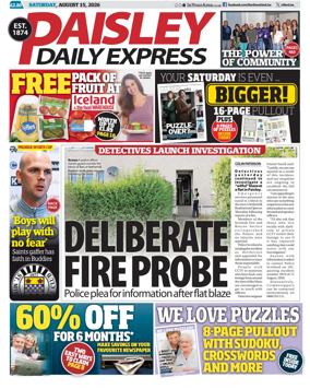Cover of Paisley Daily Express