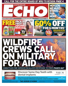 Cover of South Wales Echo