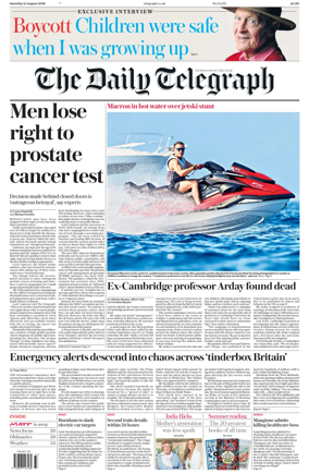 Cover of The Daily Telegraph - Saturday