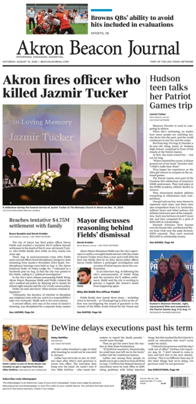 Cover of Akron Beacon Journal