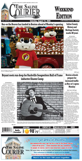 Cover of The Saline Courier Weekend
