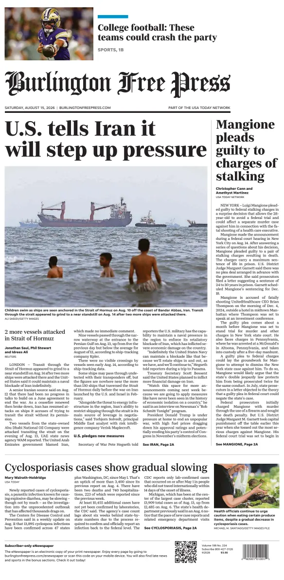 Cover of Burlington Free Press