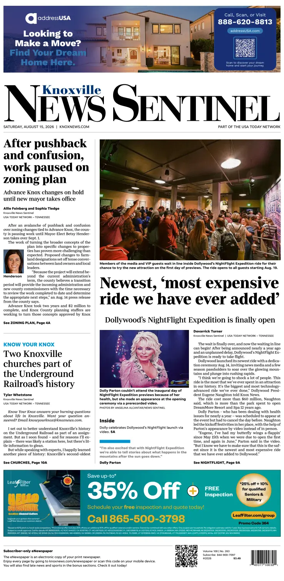 Cover of Knoxville News Sentinel