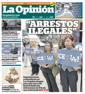 Cover of La Opinion