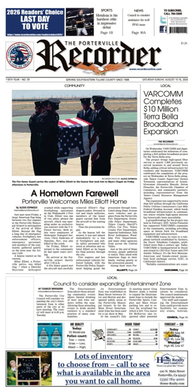 Cover of Porterville Recorder