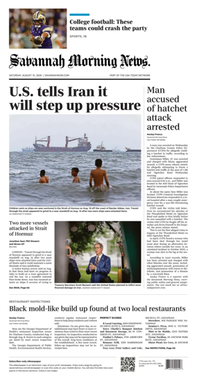 Cover of Savannah Morning News