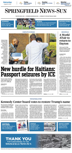 Cover of Springfield News-Sun