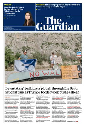 Cover of The Guardian (USA)